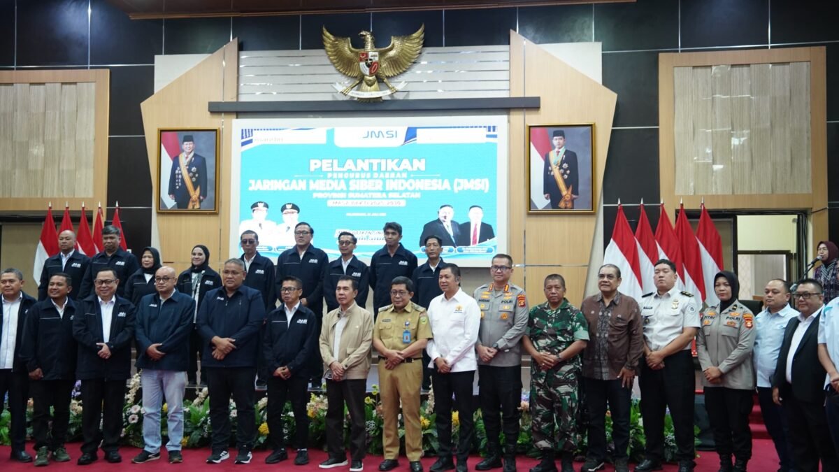 Kolonel Cavitri Harto Prabowo Wakili Pangdam II/Sriwijaya Lantik Pengurus Daerah JMSI Sumsel di Graha Bina Praja