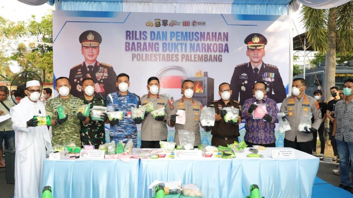 Kapolda Sumsel Pimpin Pemusnahan 20 Kg Sabu, Tegaskan Tidak Ada Ruang Bagi Narkoba di Sumatera Selatan
