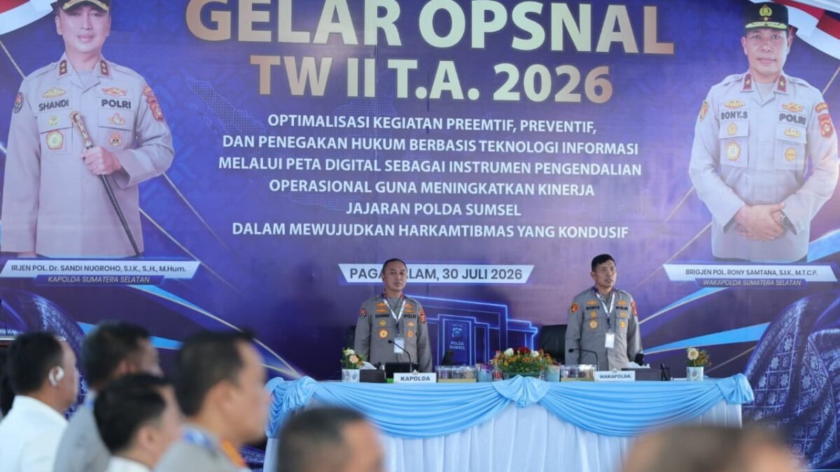 Polda Sumsel Perkuat Transparansi dan Pelayanan Publik di Gelar Operasional Triwulan II 2026