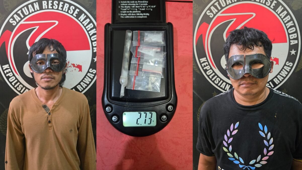 Polres Musi Rawas Tangkap Dua Pengedar Sabu di Perkebunan Terawas