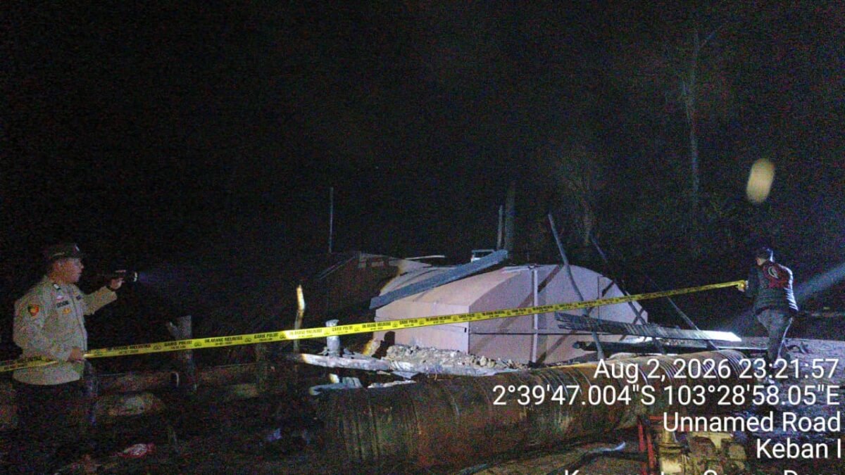 Tempat Penyulingan Minyak Ilegal di Muba Ludes Terbakar, Polisi Ingatkan Bahaya Illegal Refinery