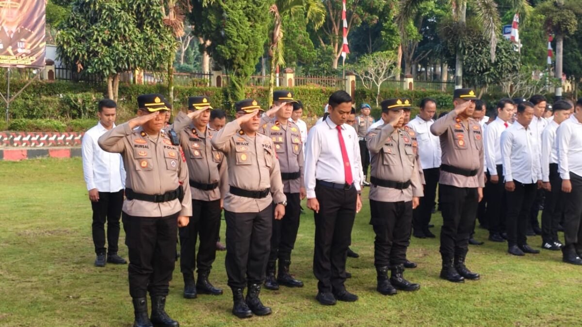 Kapolres Pagar Alam Hadir Bersama PJU Ikuti Zoom Penghargaan Polda Sumsel