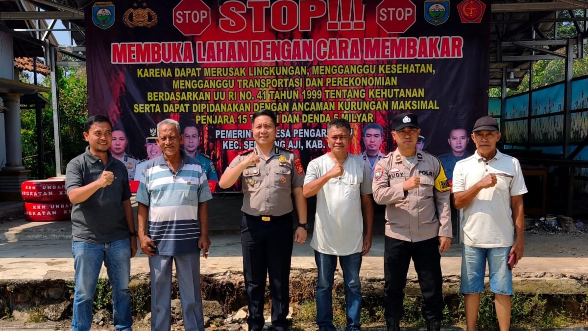 Turun Langsung ke Desa, Polsek Semidang Aji Gencarkan Sosialisasi Cegah Karhutla