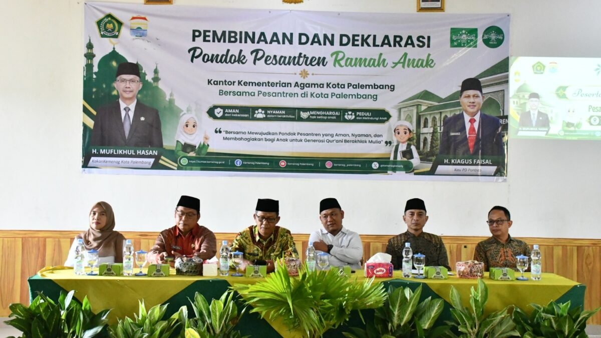 Hadiri Deklarasi di Palembang, Kanwil Kemenag Sumsel Dorong Seluruh Daerah Wujudkan Pesantren Ramah Anak   