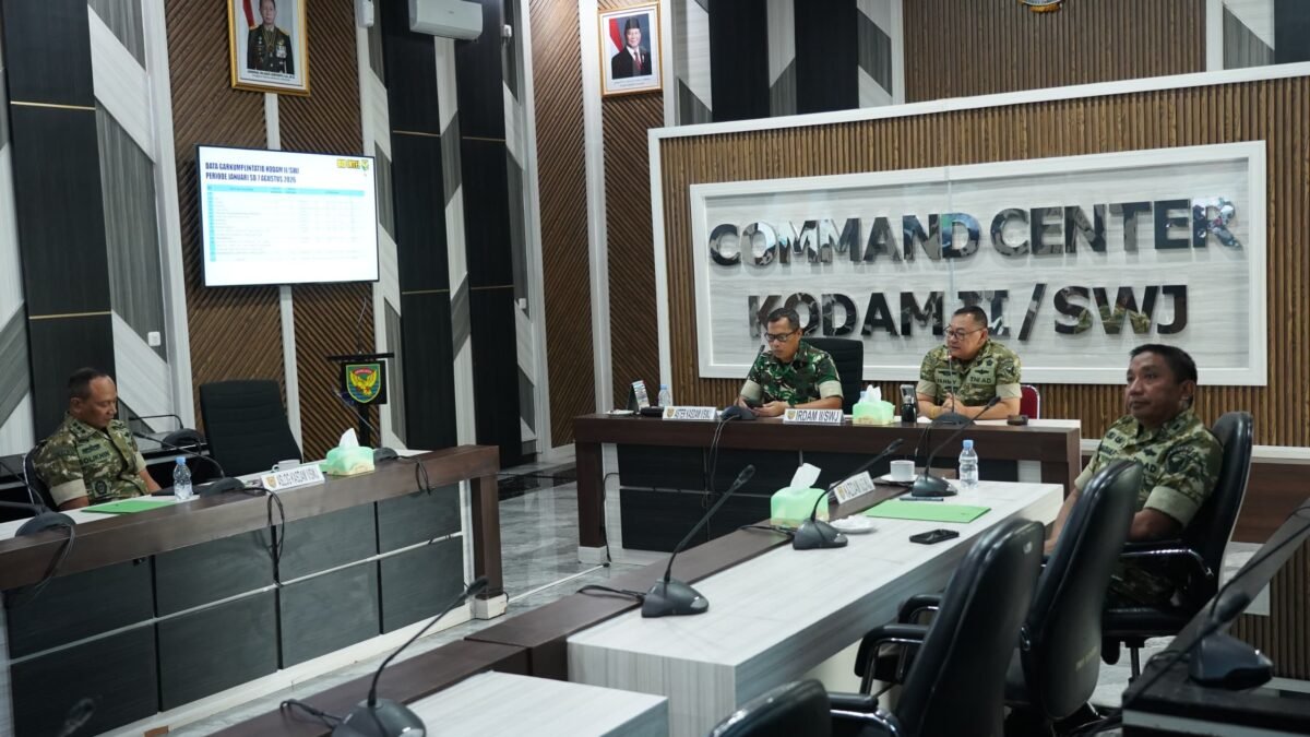 Irdam II/Sriwijaya Ikuti Vidcon Terpusat dan Pimpin Koordinasi Jajaran demi Percepat Pembangunan KDKMP