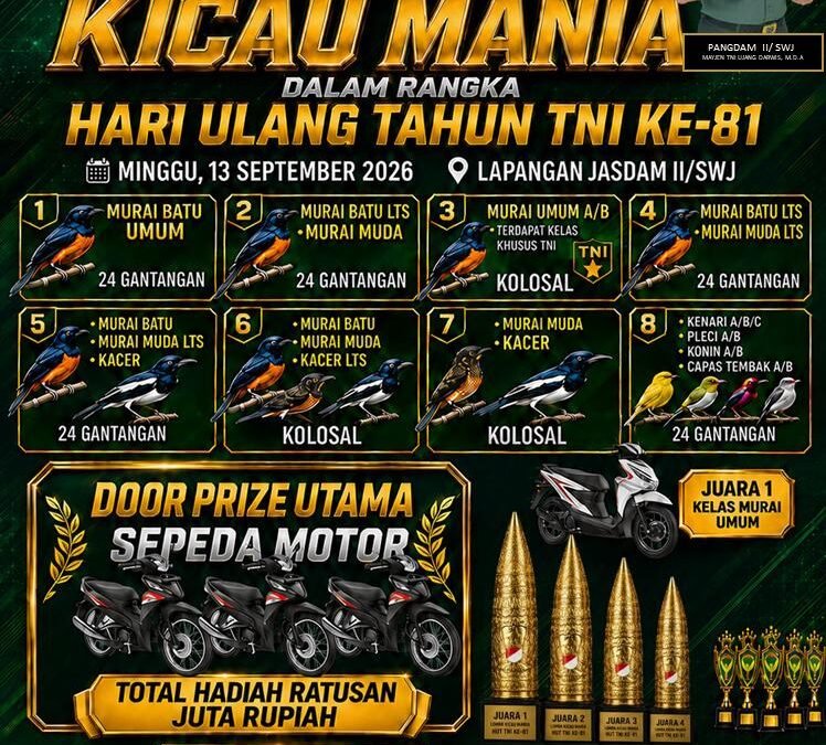 LOMBA BURUNG KICAU MANIA PANGDAM II/SWJ CUP 3