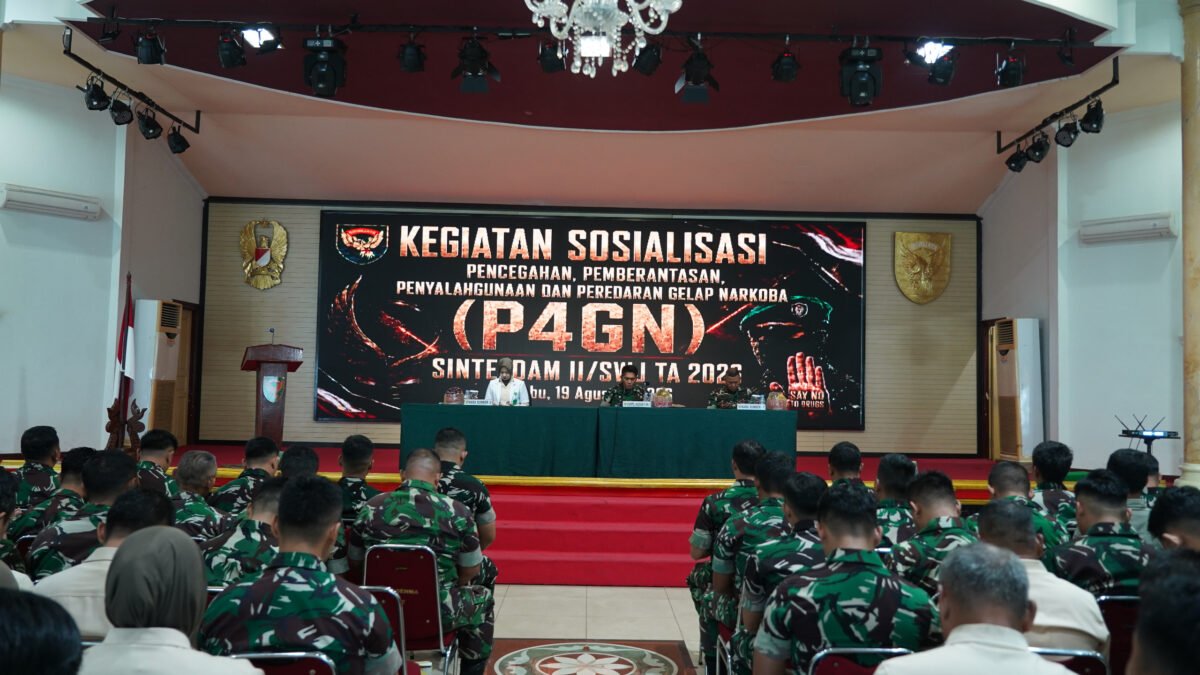 Kodam II/Sriwijaya Teguhkan Komitmen Perangi Narkoba Melalui P4GN TA 2026