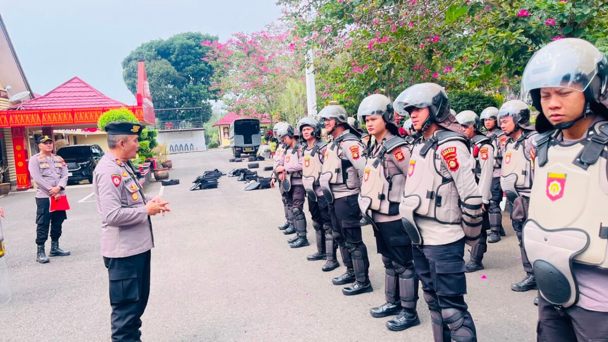 Personel Dalmas Dilatih Kompak, Polres Pagar Alam Perkuat Kesiapan Pengamanan