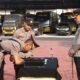 Kapolres Muba AKBP Ruri Prastowo memimpin upacara sertijab PJU dan Kapolsek di Polres Muba.
