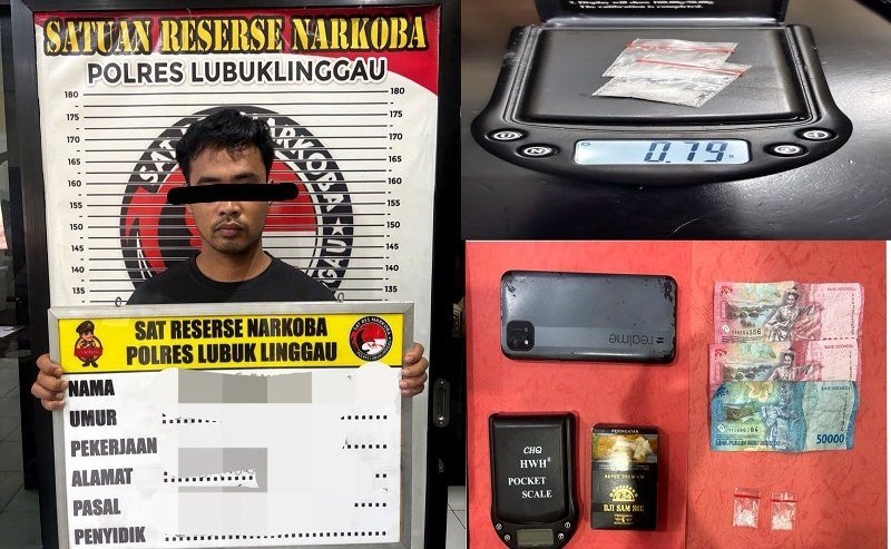 Polres Lubuk Linggau amankan pria RO dengan barang bukti sabu 0,79 gram di Lubuk Linggau.