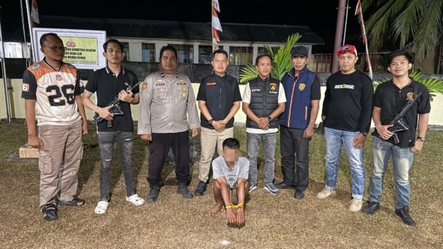 Penangkapan pelaku pencurian getah karet PT BRK oleh Polsek Muara Kuang di PALI