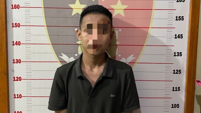 Polisi mengamankan FDP, pelaku penggelapan motor Honda Sonic di Baturaja.
