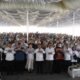 Kasrem 044/Gapo Kolonel Inf Andi Gus Wulandri bersama Menteri Koperasi dan pejabat lain saat peresmian Pabrik Kelapa Sawit KUD Sejahtera, wujudkan hilirisasi sawit rakyat di Musi Banyuasin.