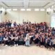 Siswa SMA Yos Sudarso Metro mengikuti sesi butterfly hug dalam edukasi kenakalan remaja dari KKL-PPM 79 UNMAL