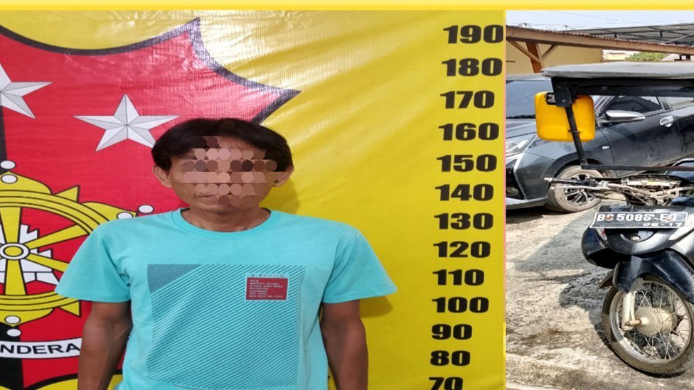 Polisi mengamankan RE alias Engga, pelaku pembobolan Kantor Disperindag Empat Lawang, setelah diburu enam bulan.