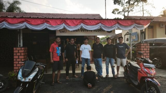 Petugas kepolisian dari Polres Muara Enim mengamankan pelaku curat di SPPG Ujan Mas.