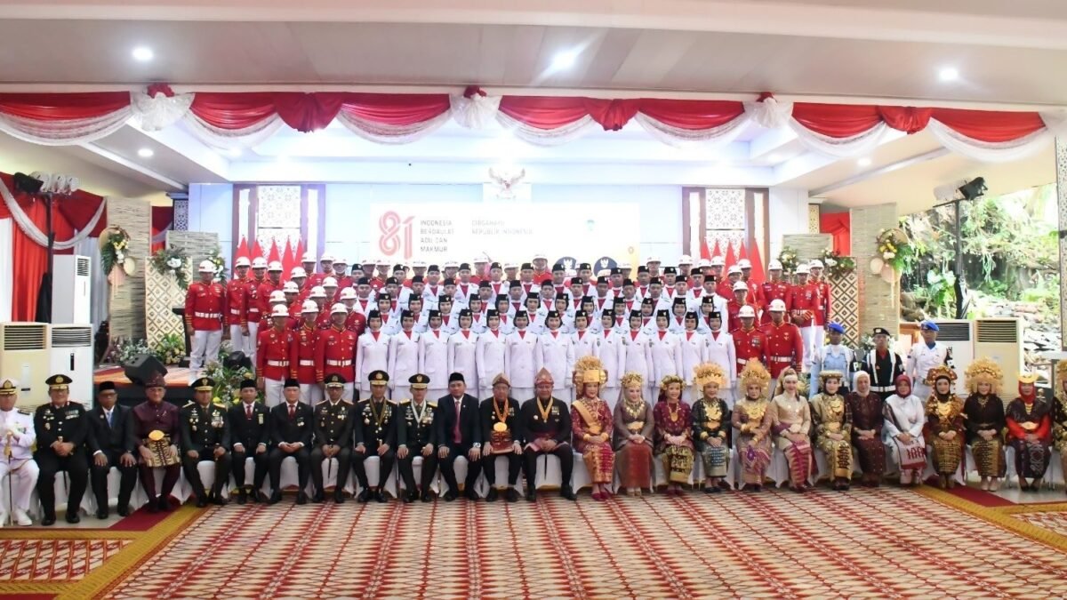 Danrem 044/Gapo bersama Forkopimda Sumsel hadiri upacara HUT ke-81 Kemerdekaan RI di Griya Agung Palembang