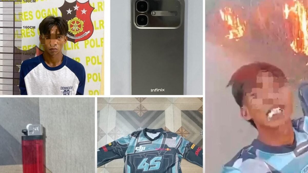 Pemuda di Ogan Ilir membakar lahan tebu seluas 4,5 hektare karena sakit hati tidak diterima kerja.