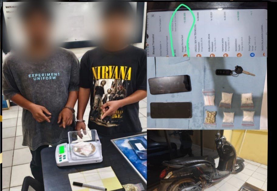 Ilustrasi penangkapan dua pemuda bawa sabu dan ekstasi di depan SMKN 2 Sekayu