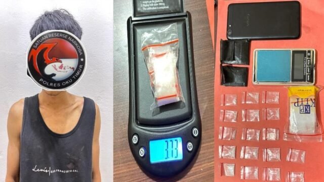 Penangkapan petani pengedar sabu di OKU Timur oleh Satres Narkoba Polres OKU Timur.
