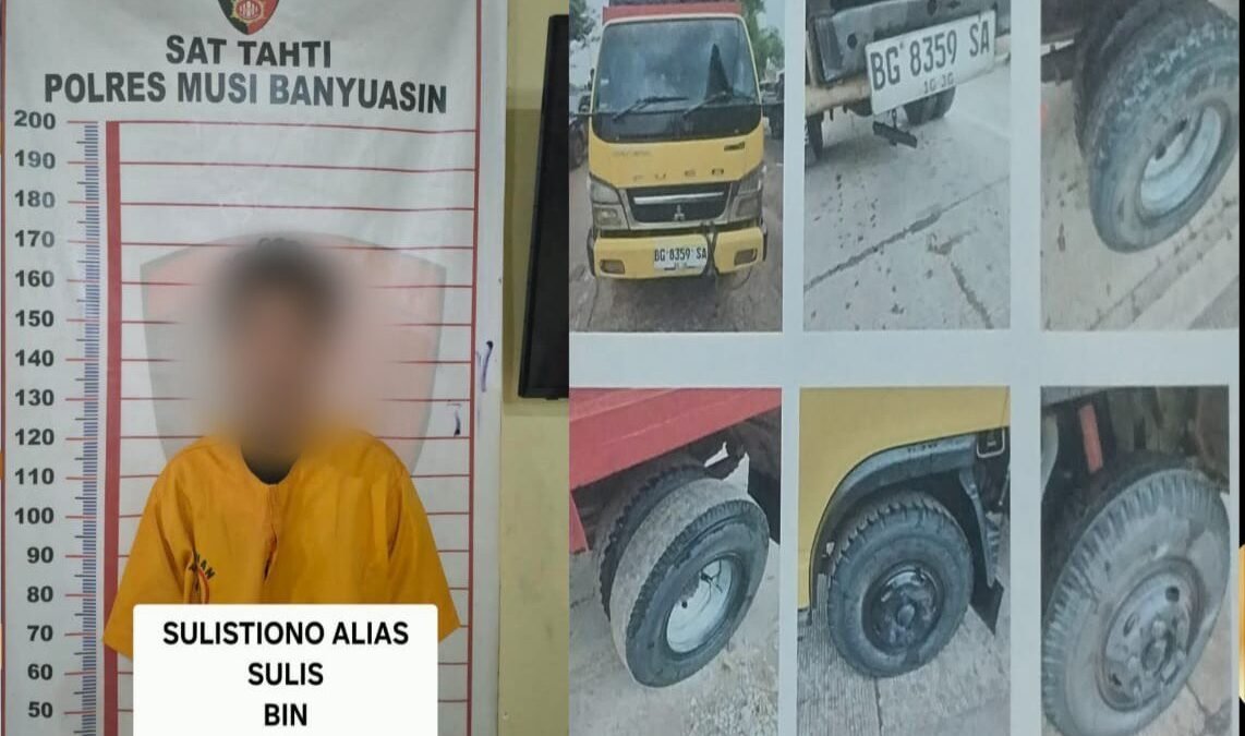 Ilustrasi polisi mengamankan pelaku penggelapan ban dan suku cadang mobil di Muba