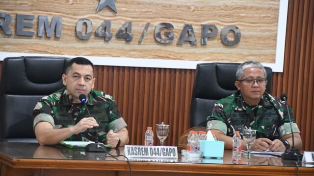 Tim Penilai Internal TNI AD memantau satker berpredikat WBK di Korem 044/Garuda Dempo Palembang