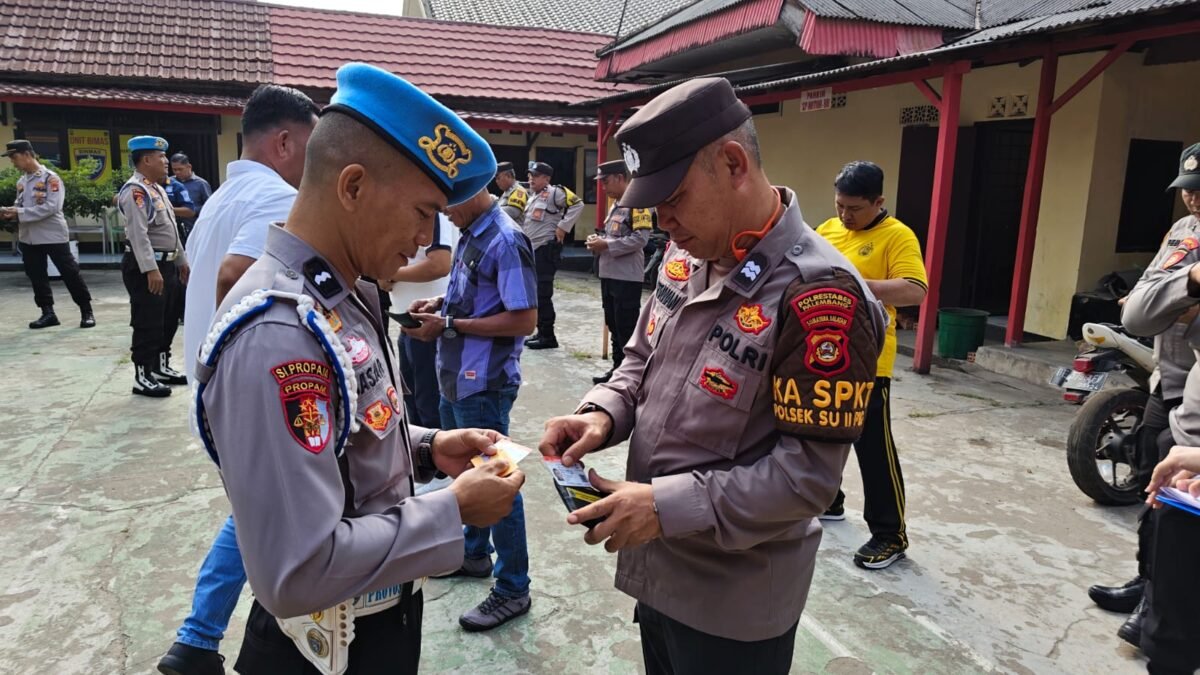 Si Propam Polrestabes Palembang Gelar Gaktibplin Rutin, Tingkatkan Disiplin Personel