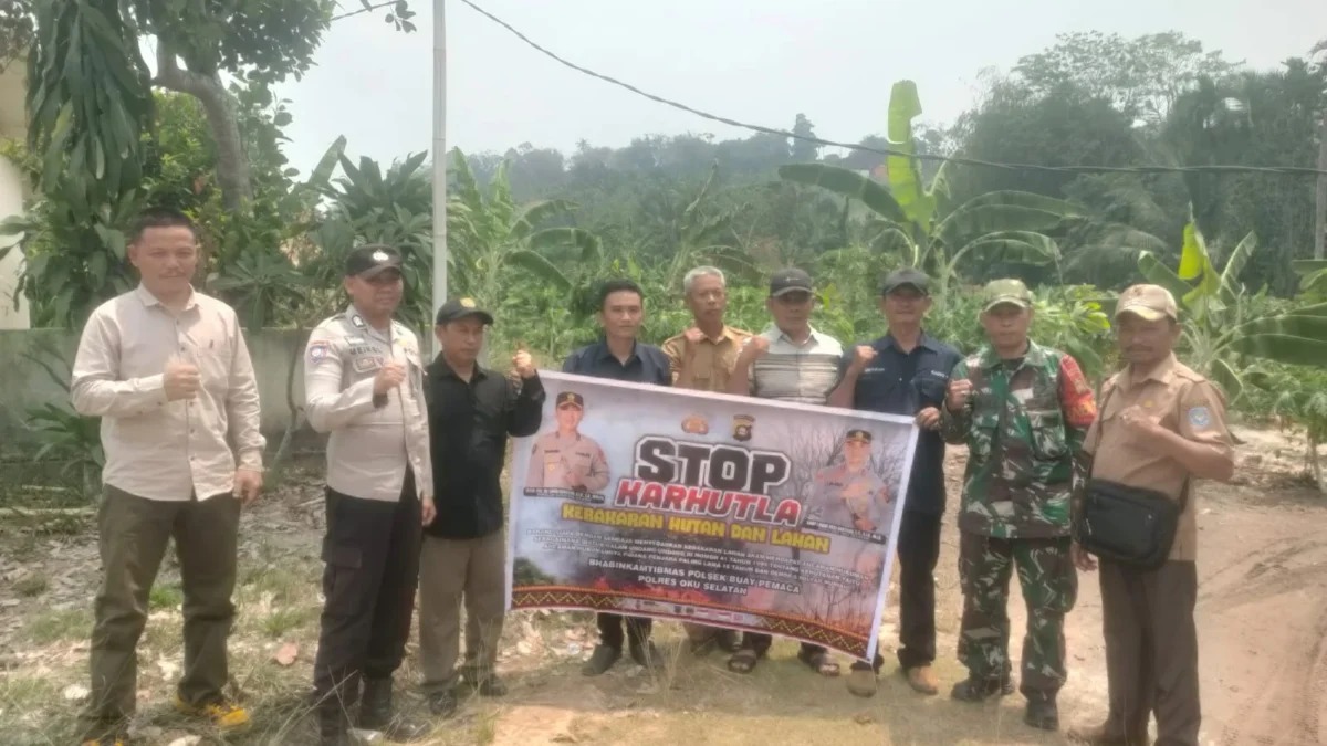 Cegah Karhutla Meluas, Polsek Buay Pemaca OKU Selatan Gencarkan Patroli di Karet Jaya