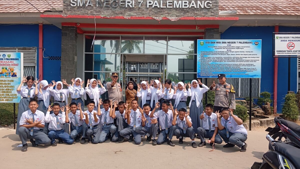 Cegah Tawuran dan Balap Liar, Polsek Sukarami Sambangi Sejumlah Sekolah di Palembang