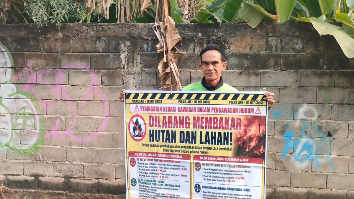 Polsek Sukarami Gencarkan Sosialisasi Karhutla, Warga Sukodadi dan Kebun Bunga Diingatkan Tak Bakar Lahan