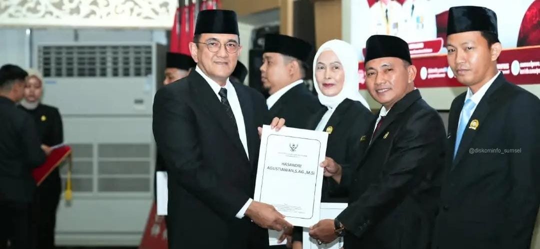 Tujuh Anggota KPID Sumsel Resmi Dilantik, Perubahan Pola Informasi Jadi Tantangan Baru