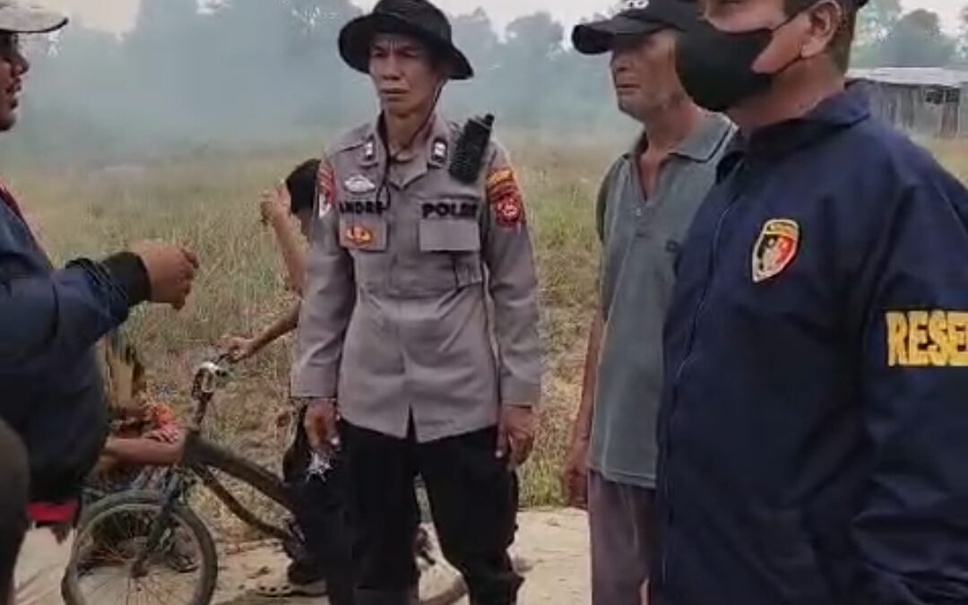 Karhutla Muncul di Perbatasan Palembang-Banyuasin, Polisi dan Warga Bergerak Padamkan Api