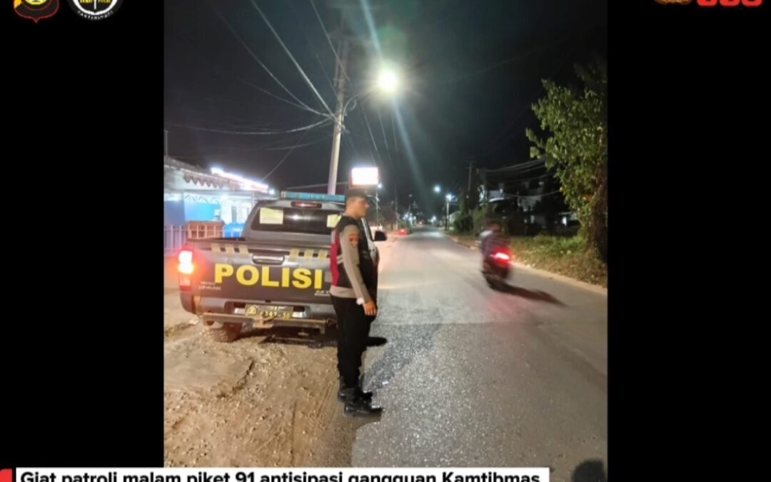 Cegah Kejahatan Malam, Polsek Gandus Gelar KRYD dan Patroli Hunting di Titik Rawan