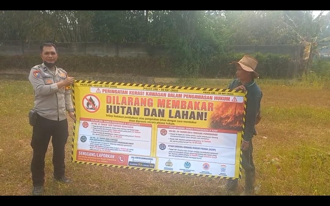 Cegah Api Meluas, Polisi Sampaikan Imbauan Karhutla di Talang Jambe, Sukabangun dan Karya Baru