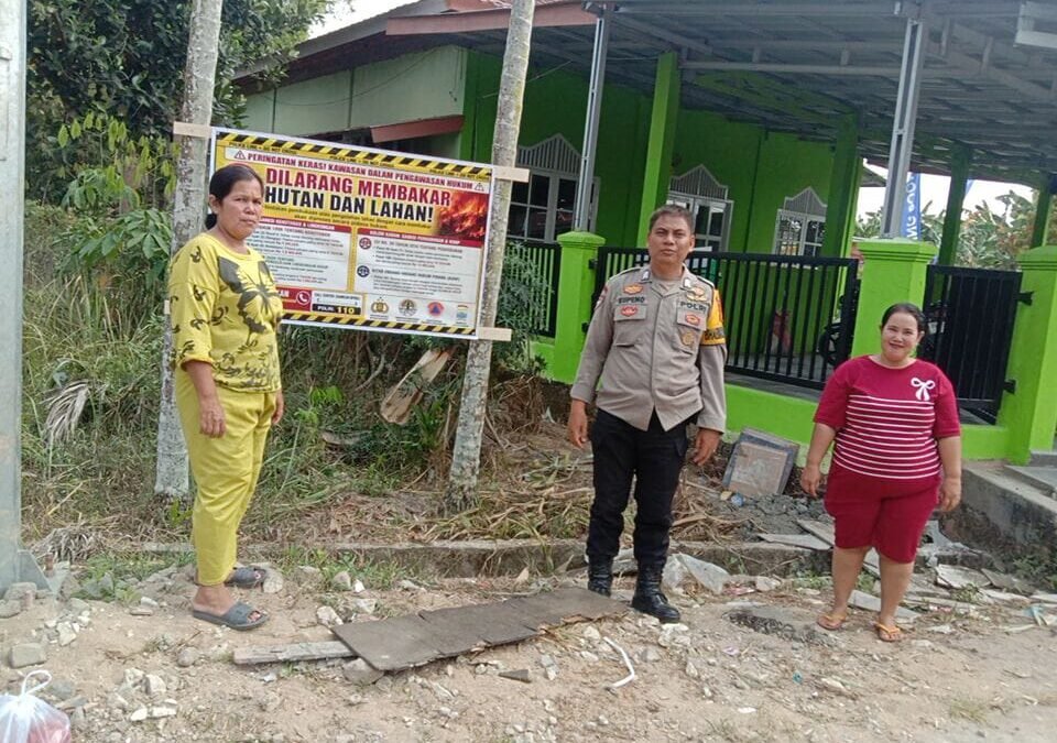Antisipasi Karhutla di Palembang, Polsek Sukarami Beri Imbauan Langsung kepada Warga