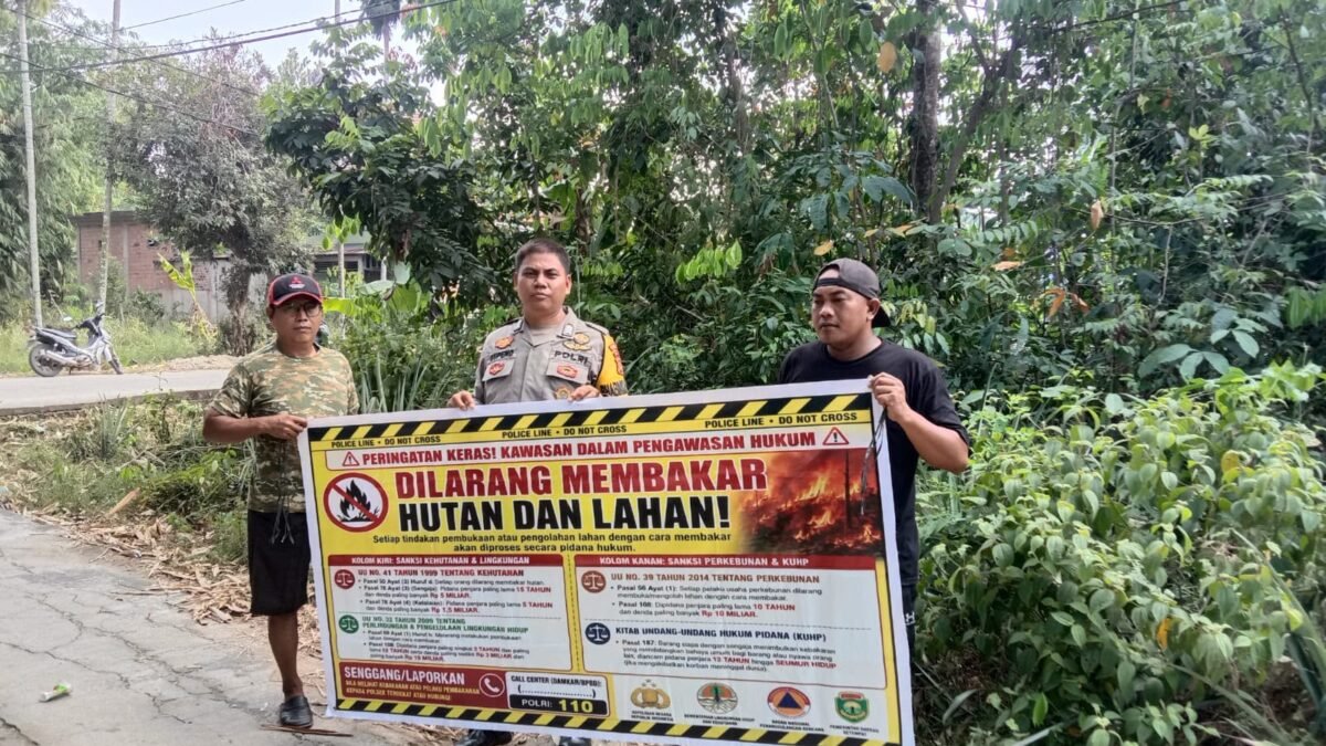Polrestabes Palembang Gencarkan Himbauan Karhutla, Warga Kelurahan Srijaya Diajak Cegah Kebakaran Lahan