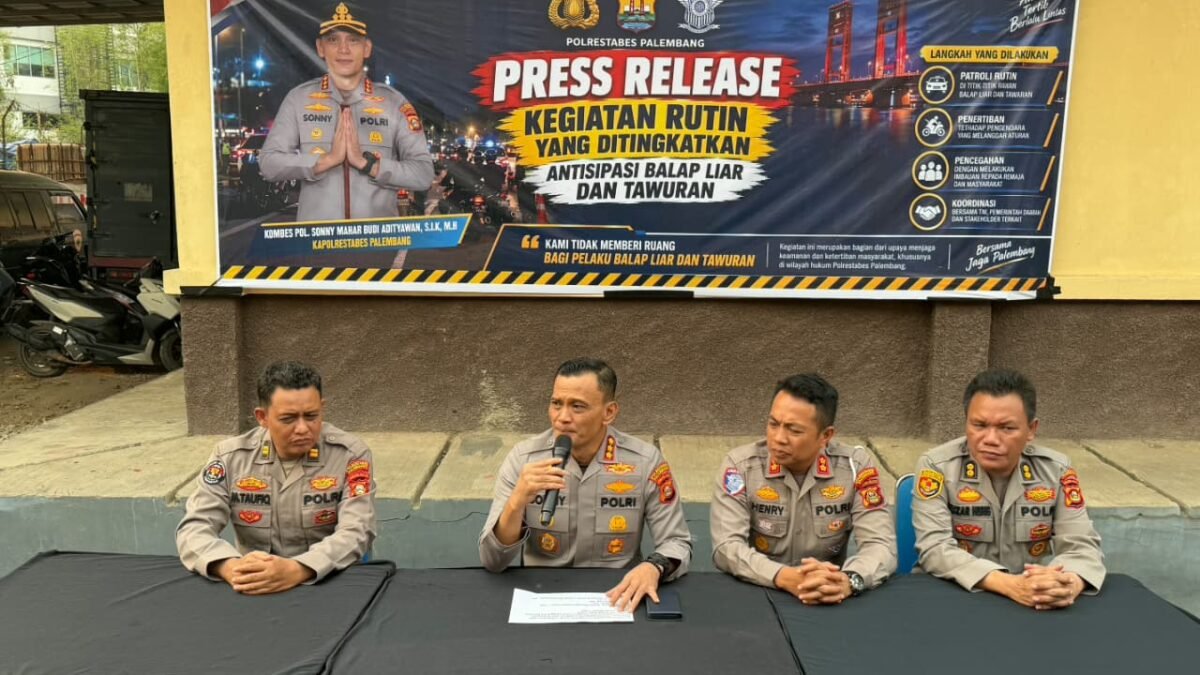 Balap Liar hingga Tawuran Marak, Polrestabes Palembang Tindak 102 Motor dalam Dua Pekan