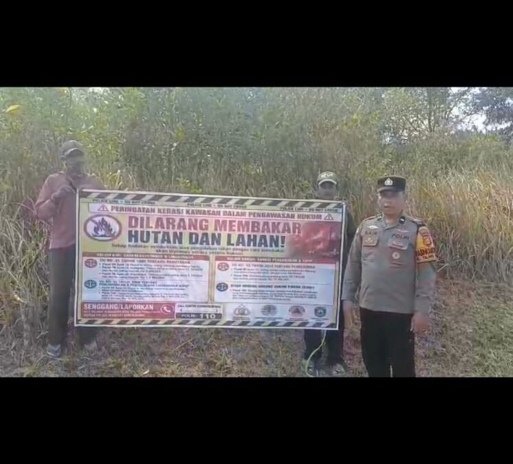 Waspada Karhutla! Polsek Sukarami Ajak Warga Talang Kelapa Jaga Lingkungan