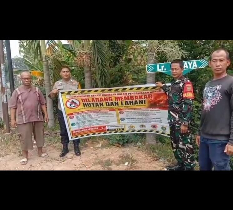 Polsek Sukarami Perkuat Pencegahan Karhutla di Kawasan Talang Kelapa