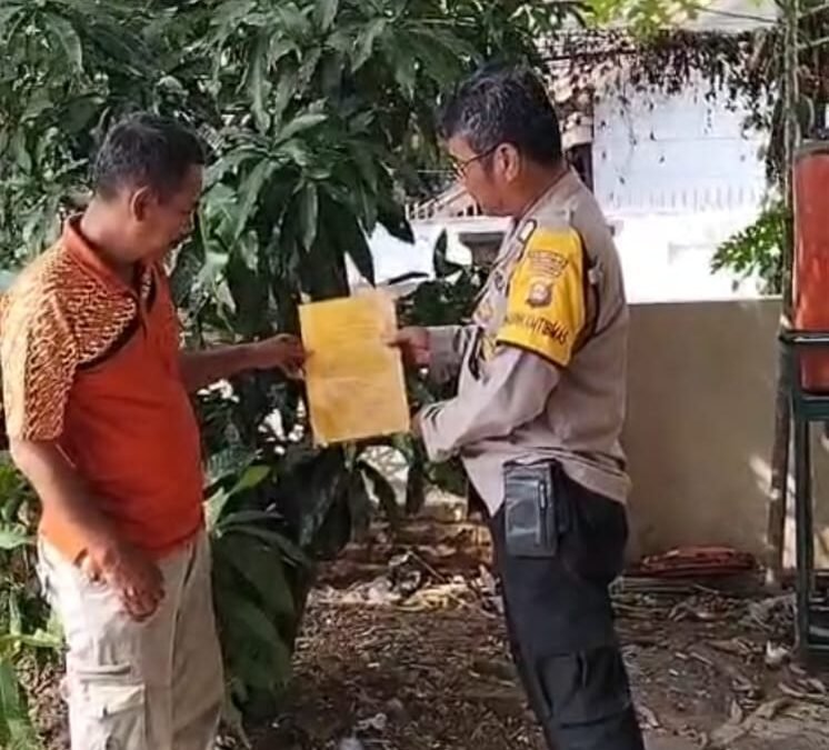 Sambangi Warga, Bhabinkamtibmas Polrestabes Palembang Gencarkan Imbauan Kamtibmas dan Karhutla