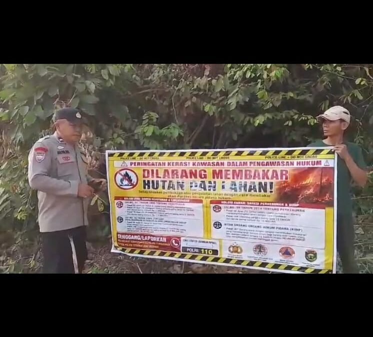 Bhabinkamtibmas Polrestabes Palembang Gencarkan Imbauan Karhutla dan Waspada Kabut Asap