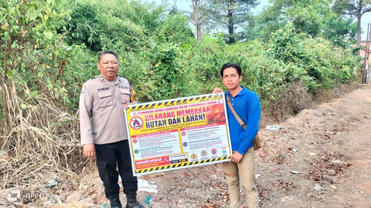 Cegah Karhutla dan Kabut Asap, Bhabinkamtibmas Sukarami Gencarkan Sosialisasi kepada Warga