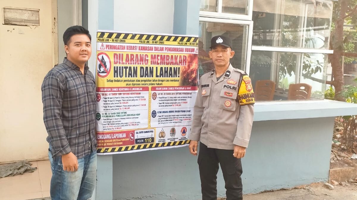 Cegah Karhutla, Bhabinkamtibmas Kebun Bunga Ajak Warga Stop Pembakaran Hutan dan Lahan