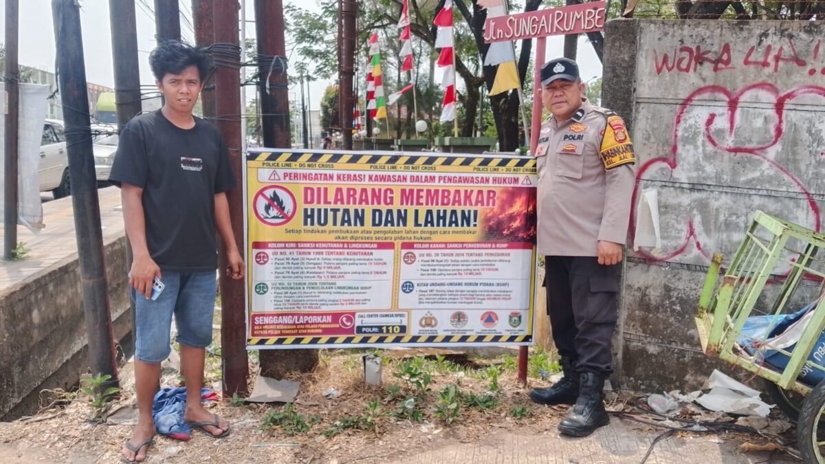 Polrestabes Palembang Perkuat Edukasi Karhutla di Alang-Alang Lebar