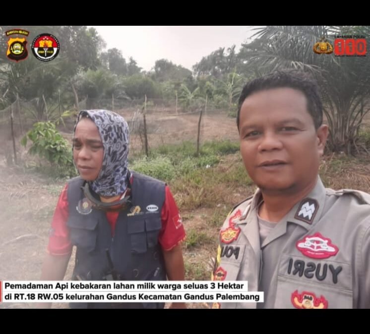 Karhutla 3 Hektare di Gandus, Polisi dan Stakeholder Bergerak Padamkan Api