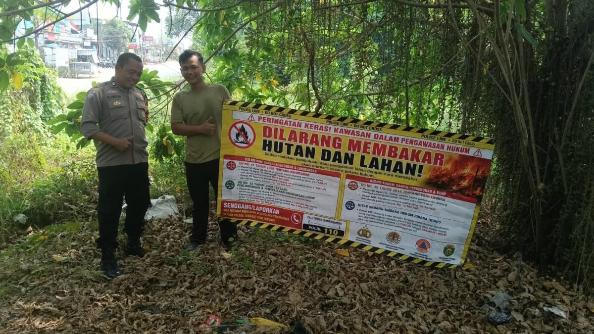 Warga Plaju Diingatkan, Polisi Sosialisasikan Dampak dan Sanksi Pembakaran Lahan