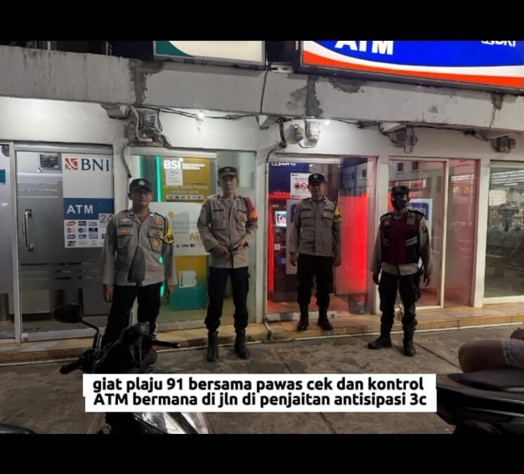 Cegah 3C, Personel Polsek Plaju Gelar Patroli dan Kontrol ATM hingga Minimarket