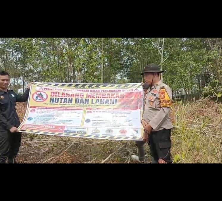 Cegah Karhutla dan Gangguan Kamtibmas, Jajaran Polsek Sukarami Intensifkan Imbauan kepada Warga