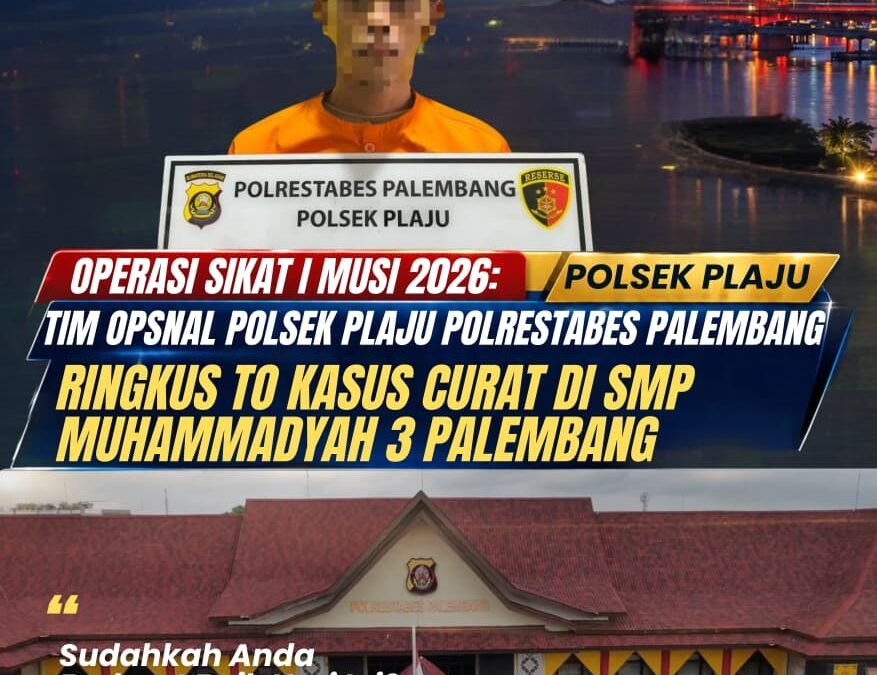 Polsek Plaju Bongkar Curat Sekolah, TV dan Power Supply CCTV Berhasil Diamankan