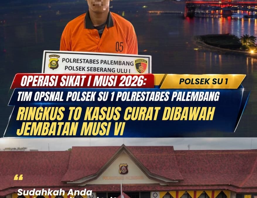 Curi Perangkat Gondola di Bawah Jembatan Musi VI, Pelaku Berinisial E.A.P. Diamankan Polisi
